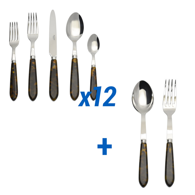 Tortoise 62pc Service for 12 - Best Value Set