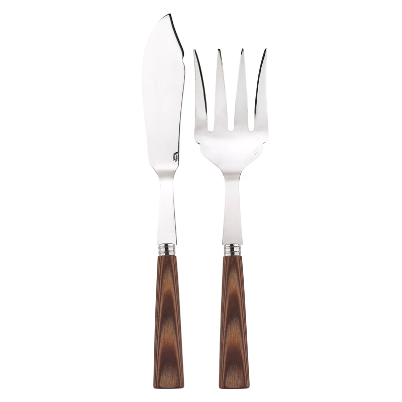 Nature Natural Wood 2pc Fish Serving Set