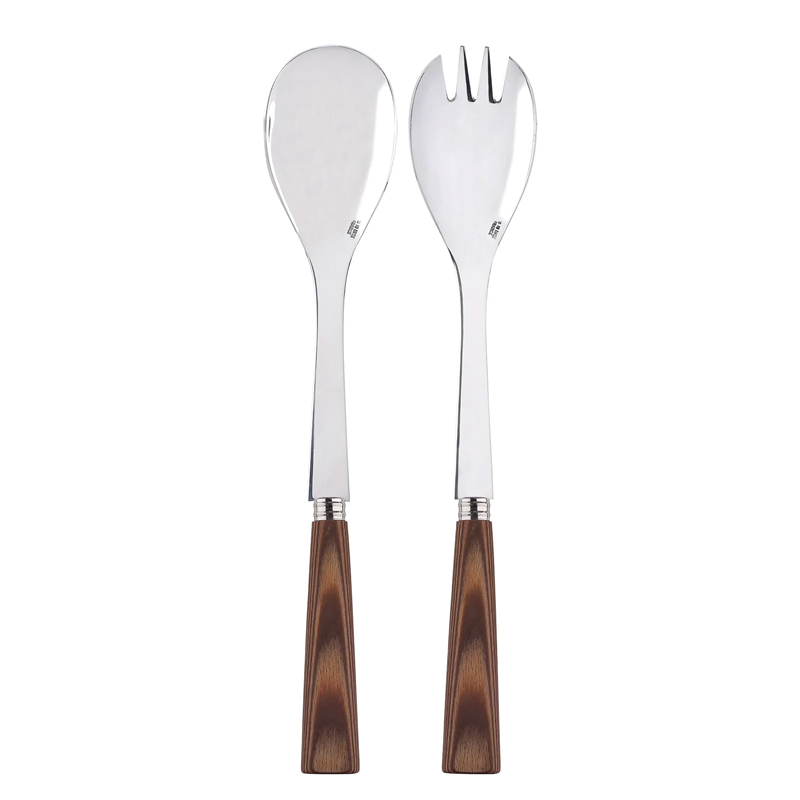 Nature Natural Wood 2pc Salad Serving Set