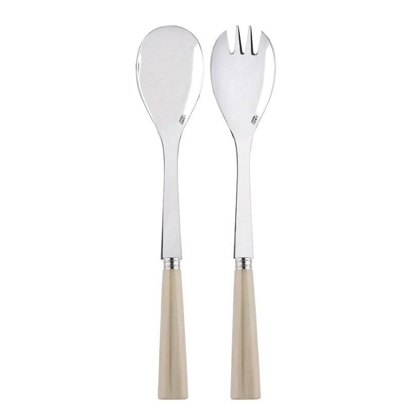 Nature Horn 2pc Salad Serving Set