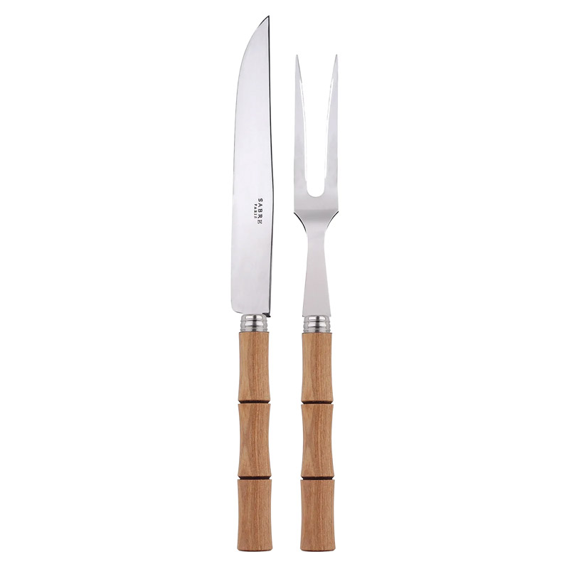 Bamboo Natural Wood 2pc Carving Set