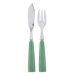 A photo of Natura Garden Green 2pc Fish Set (Place Setting)