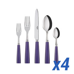 A photo of Icone Purple 20pc Service for 4