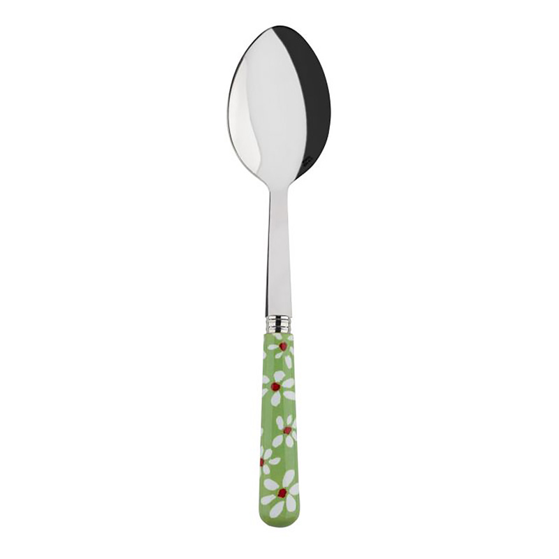 Daisy Garden Green Serving Spoon