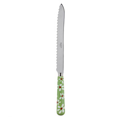 A photo of Daisy Garden Green Bread Knife