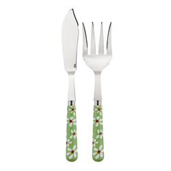 A photo of Daisy Garden Green 2pc Fish Serving Set