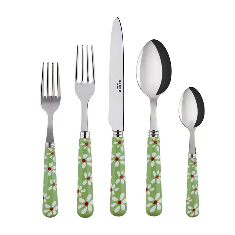 Daisy Garden Green 5pc Place Setting