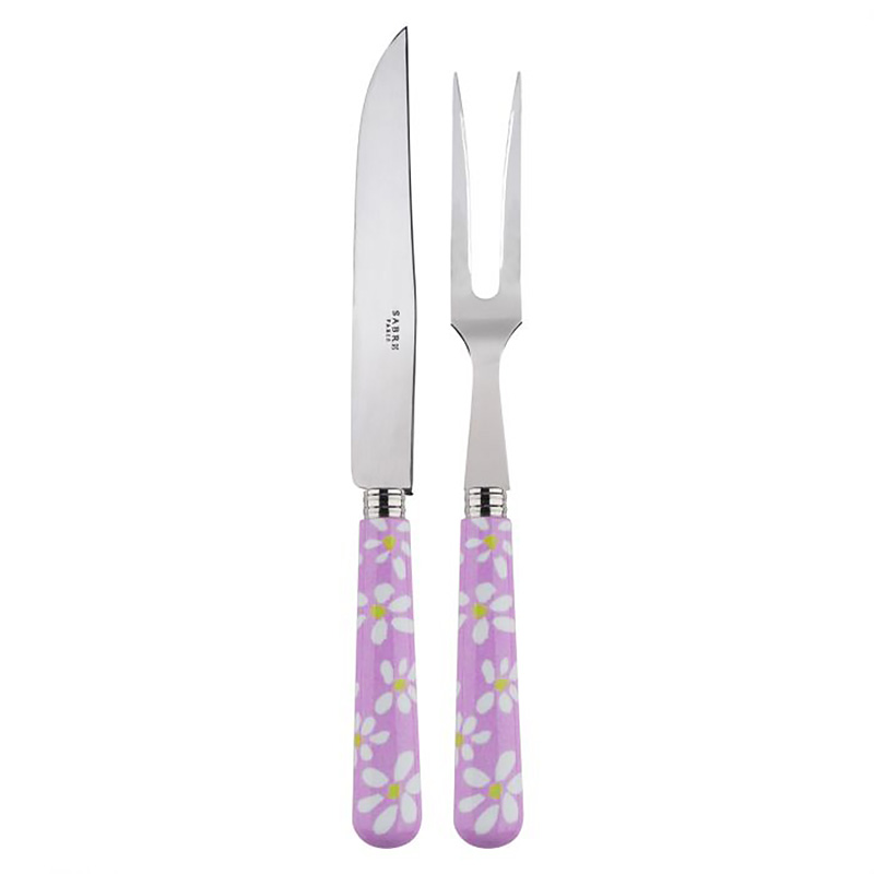 Daisy Pink 2pc Carving Set