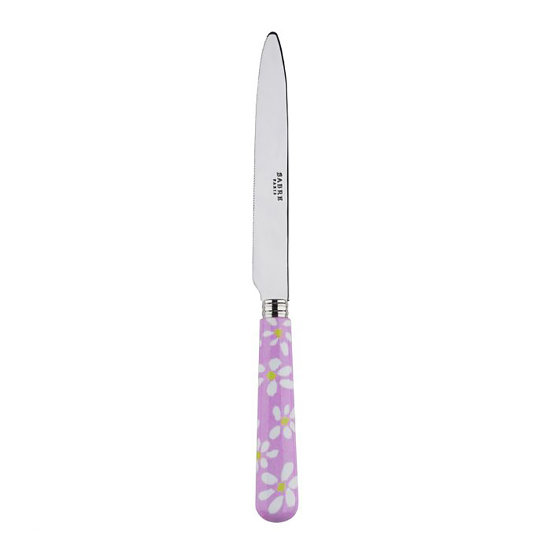 Daisy Pink Dinner Knife, Serrated