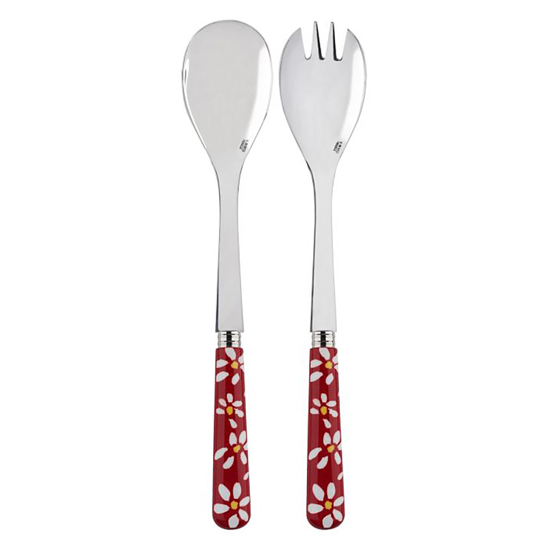 Daisy Red 2pc Salad Set