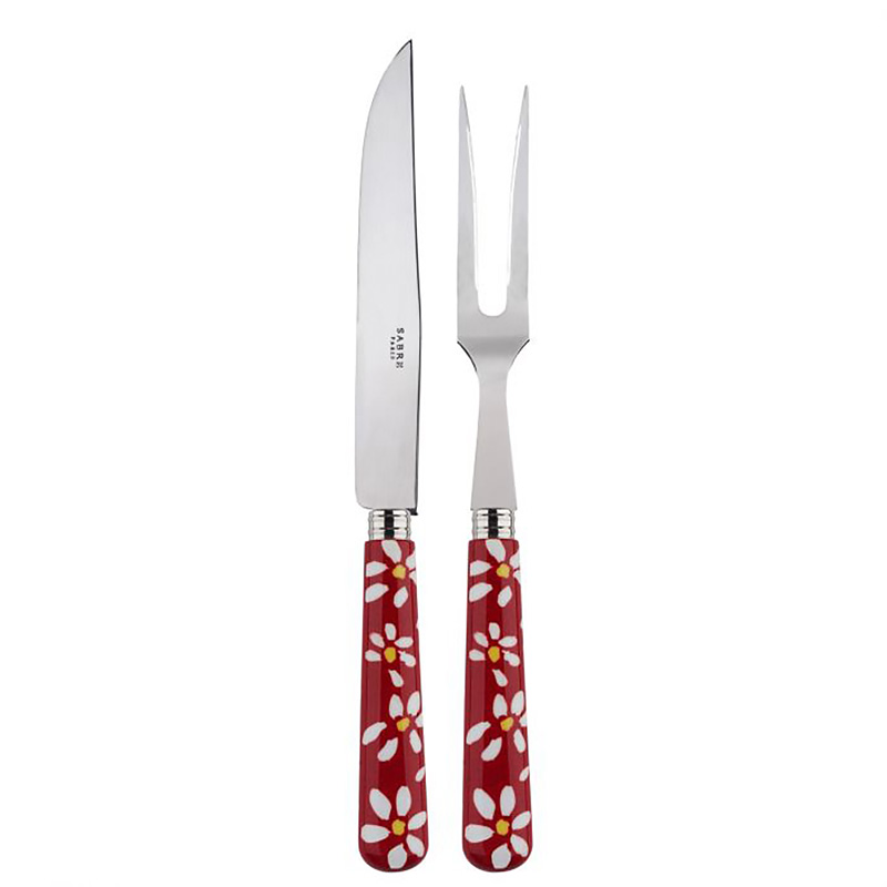 Daisy Red 2pc Carving Set