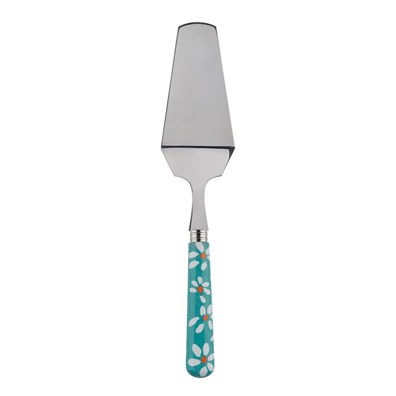 Daisy Turquoise Tart Server