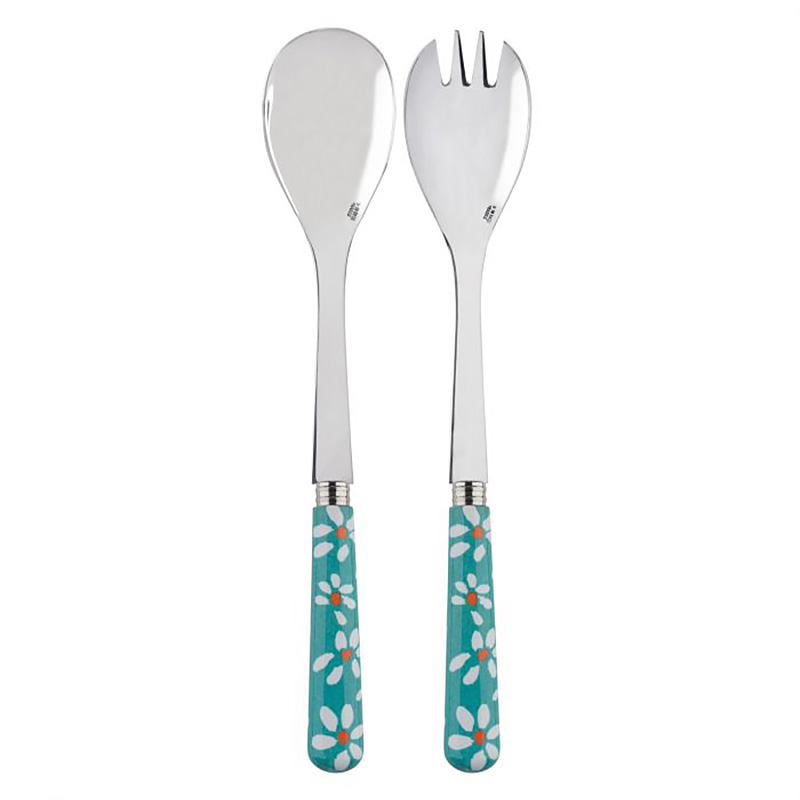 Daisy Turquoise 2pc Salad Set