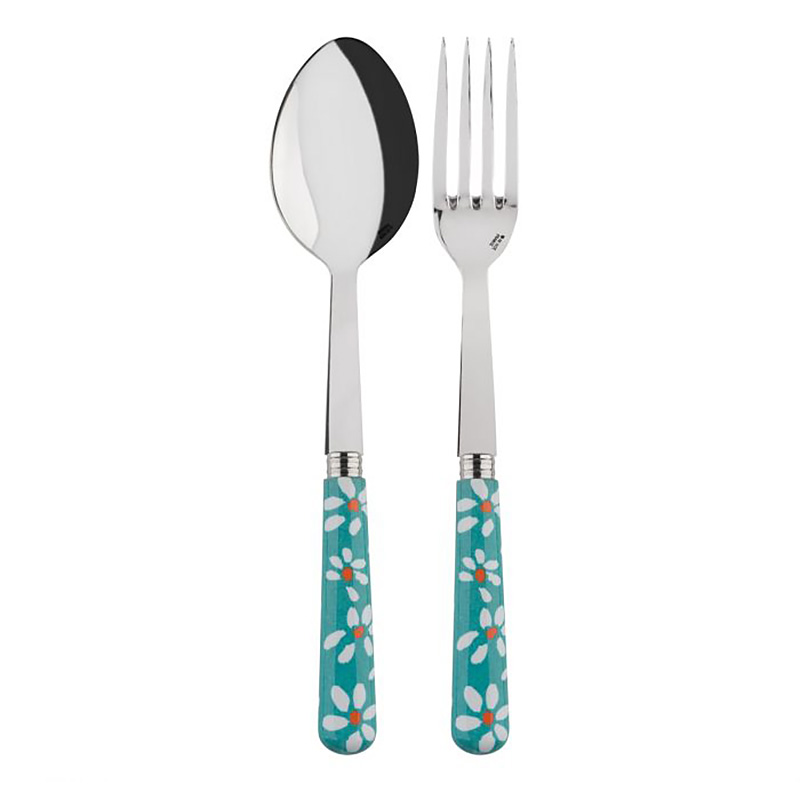 Daisy Turquoise 2pc Serving Set