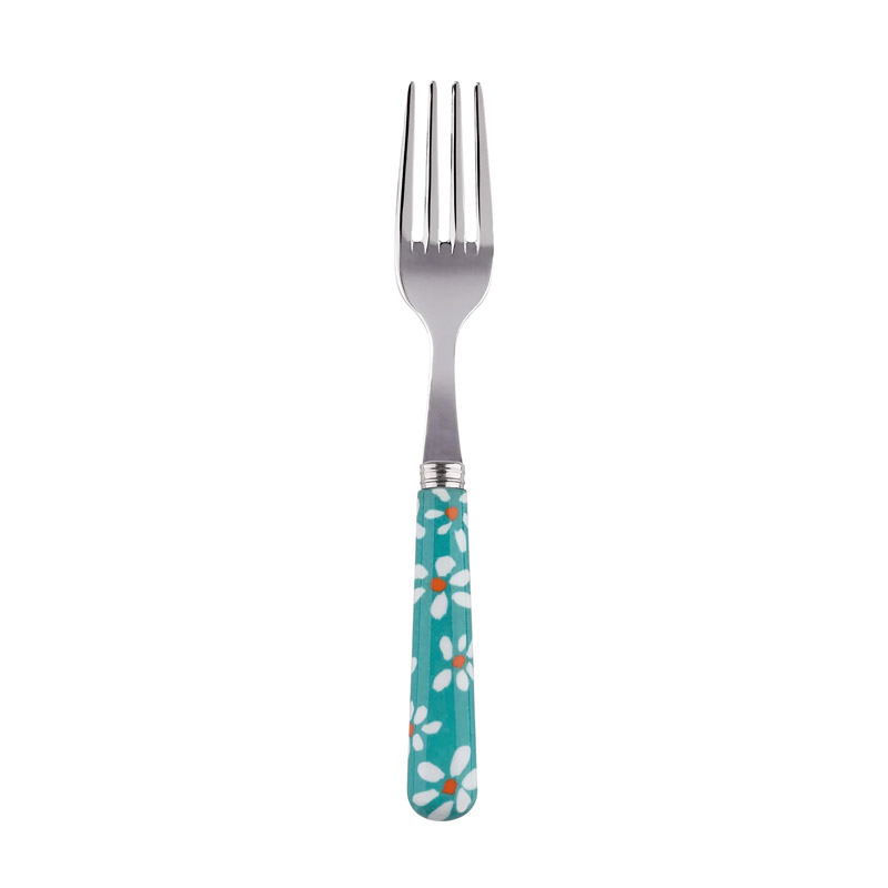 Daisy Turquoise Cake Fork