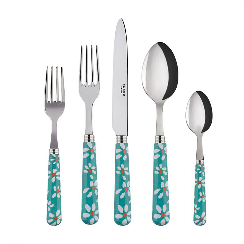 Daisy Turquoise 5pc Place Setting