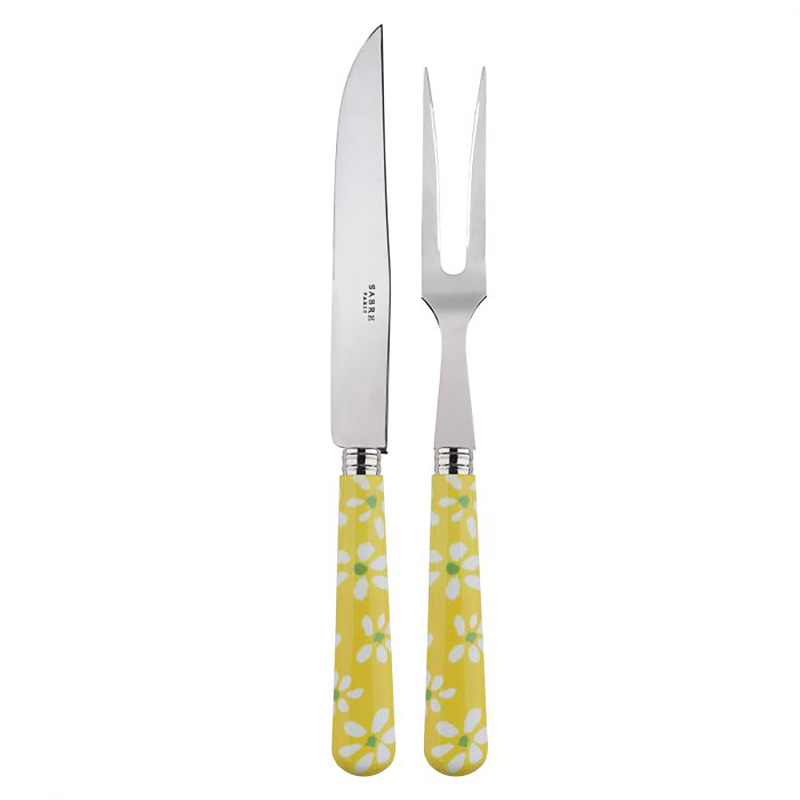 Daisy Yellow 2pc Carving Set