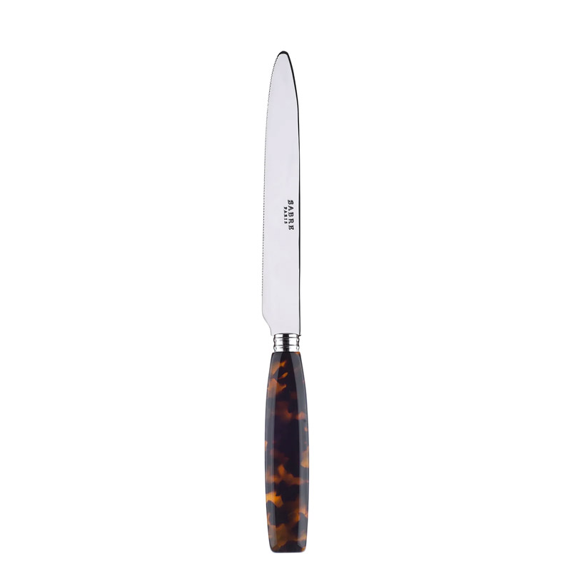 Djembe Tortoise Dinner Knife, Serrated