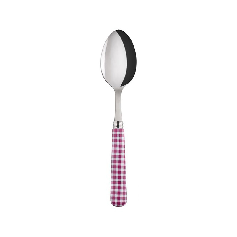 Gingham Fuchsia Soup Spoon