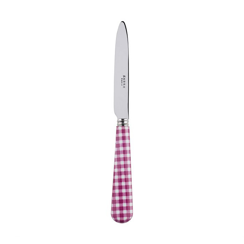 Gingham Fuchsia Dessert Knife