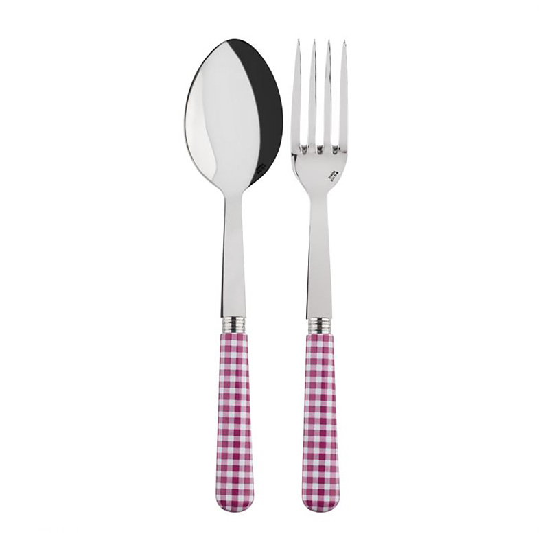 Gingham Fuchsia 2pc Serving Set