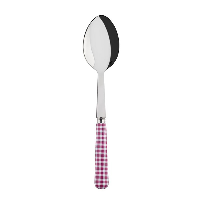 Gingham Fuchsia Serving Spoon