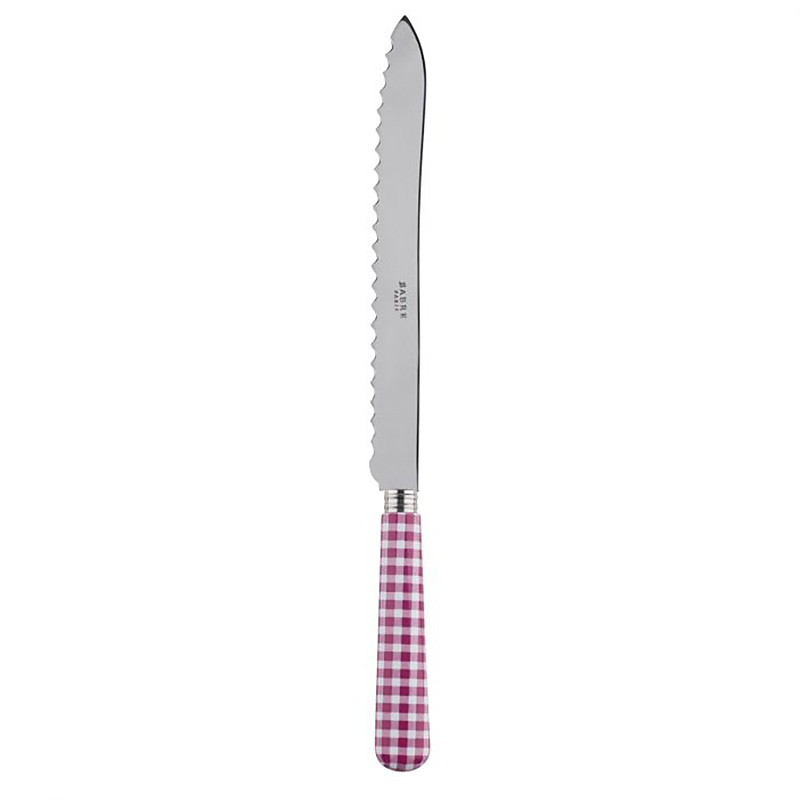 Gingham Fuchsia Bread Knife