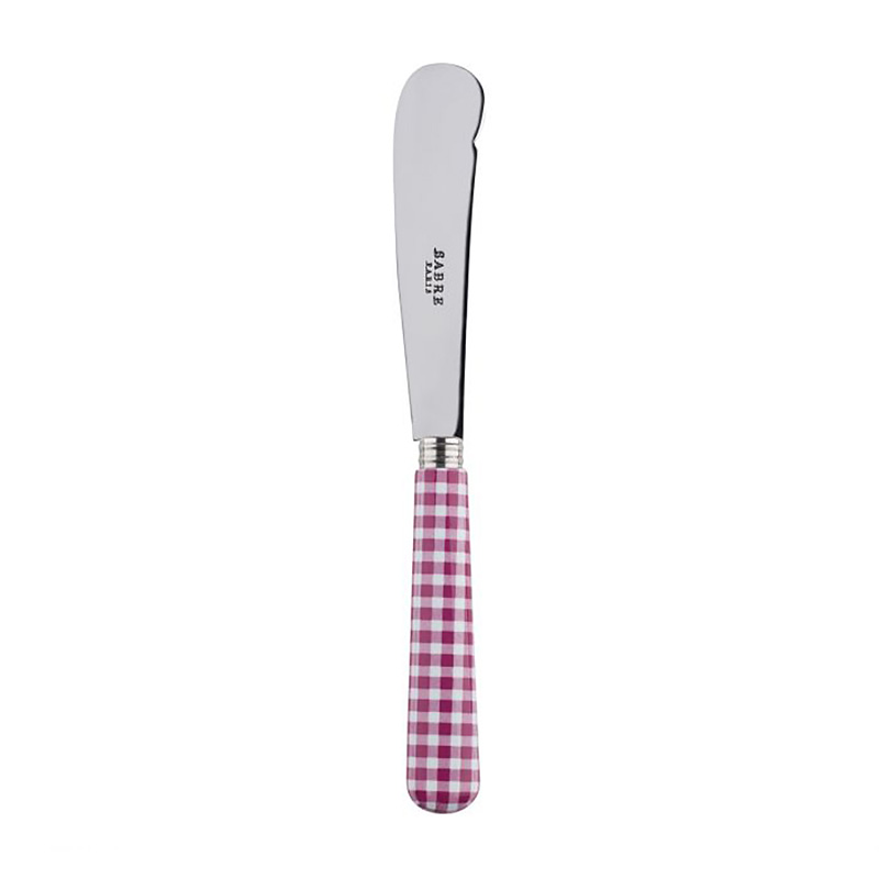 Gingham Fuchsia Butter Spreader