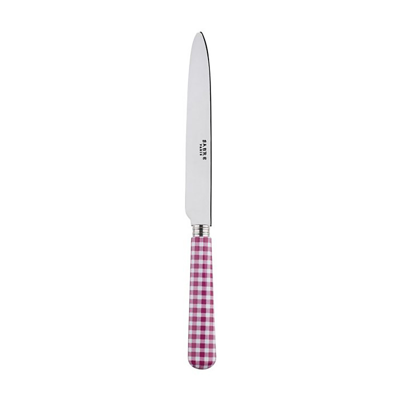 Gingham Fuchsia Dinner Knife