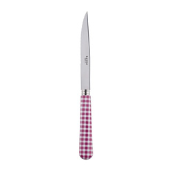 A photo of Gingham Fuchsia Steak Knife