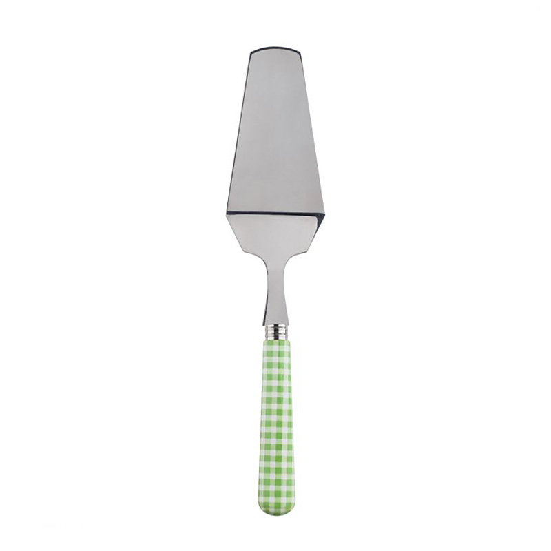 Gingham Garden Green Tart Server