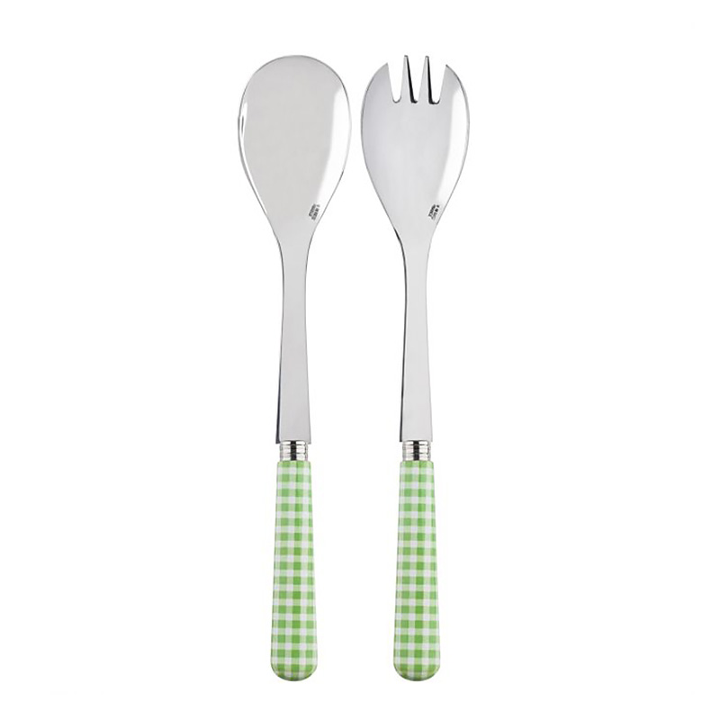 Gingham Garden Green 2pc Salad Set