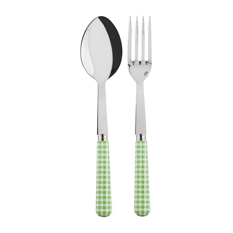 Gingham Garden Green 2pc Serving Set