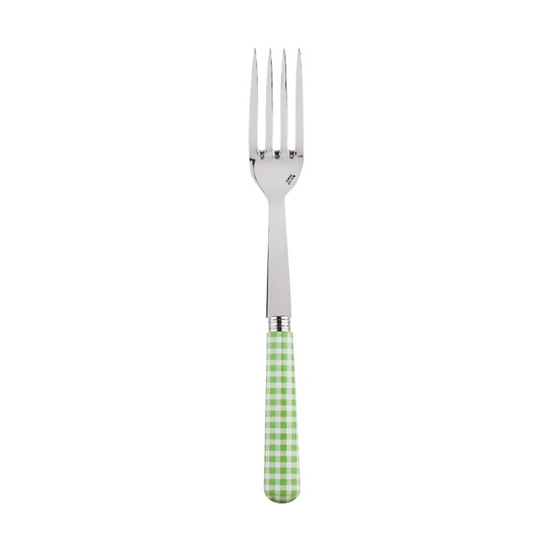 Gingham Garden Green Serving Fork