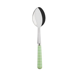 A photo of Gingham Garden Green Serving Spoon