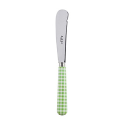 A photo of Gingham Garden Green Butter Spreader