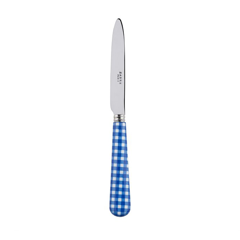 Gingham Lapis Blue Dessert Knife