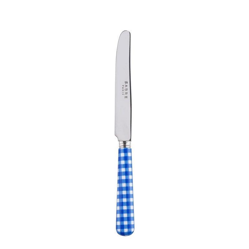 Gingham Lapis Blue Breakfast Knife, Small