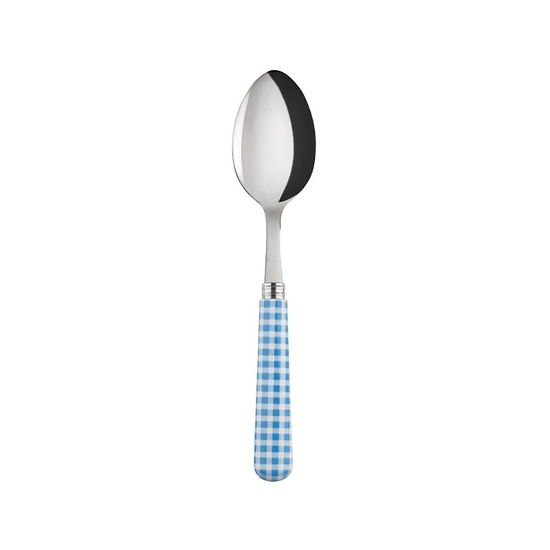 Gingham Light Blue Soup Spoon