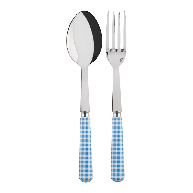 Gingham Light Blue 2pc Serving Set