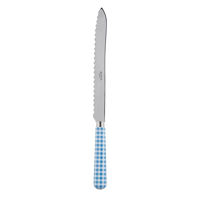 Gingham Light Blue Bread Knife