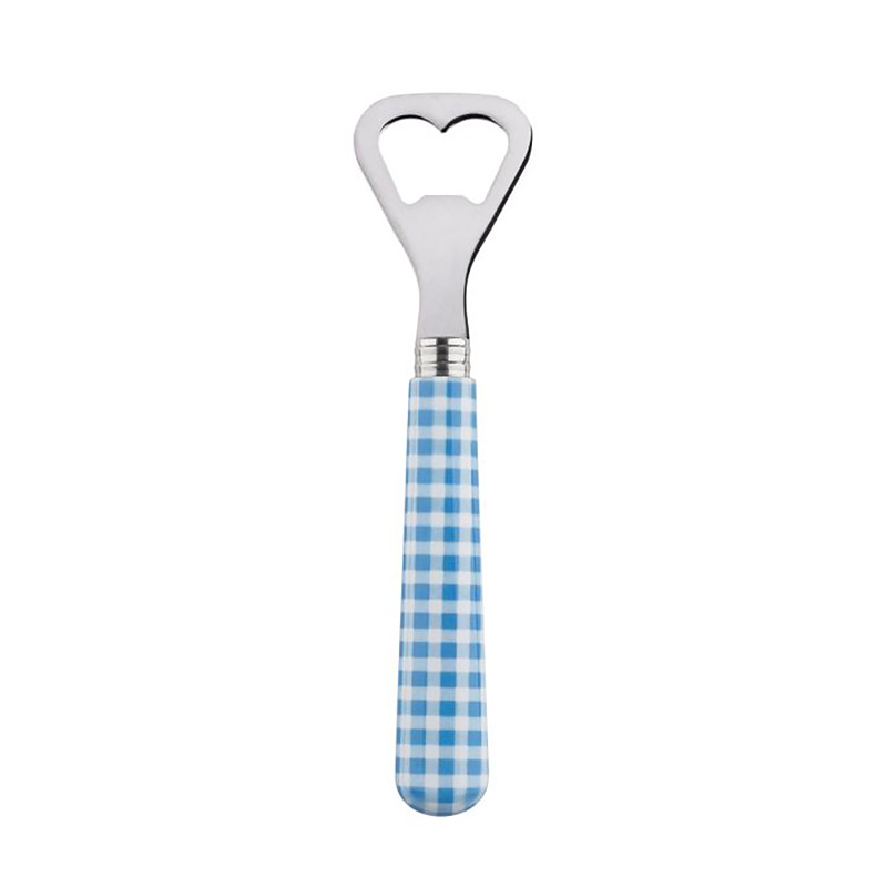 Gingham Light Blue Bottle Opener