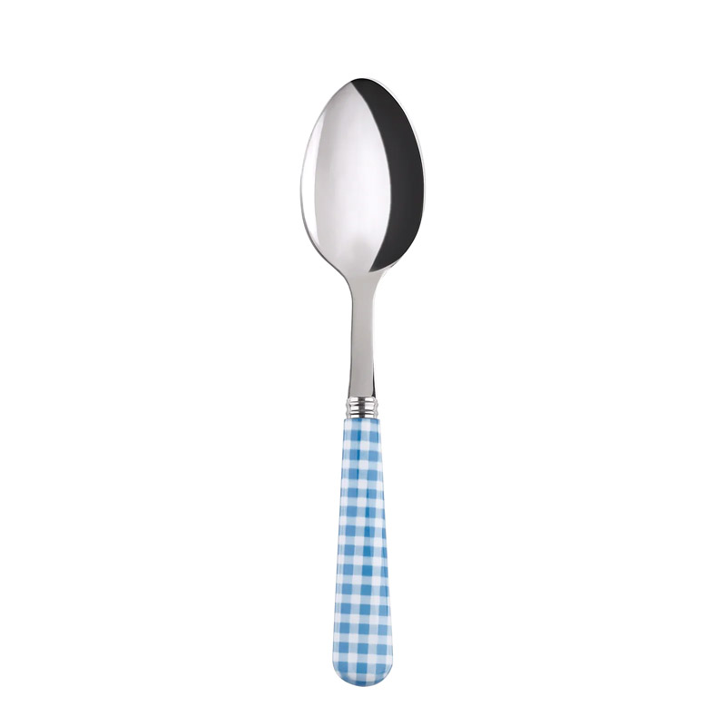 Gingham Light Blue Dessert Spoon