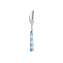 A photo of Gingham Light Blue Salad Fork