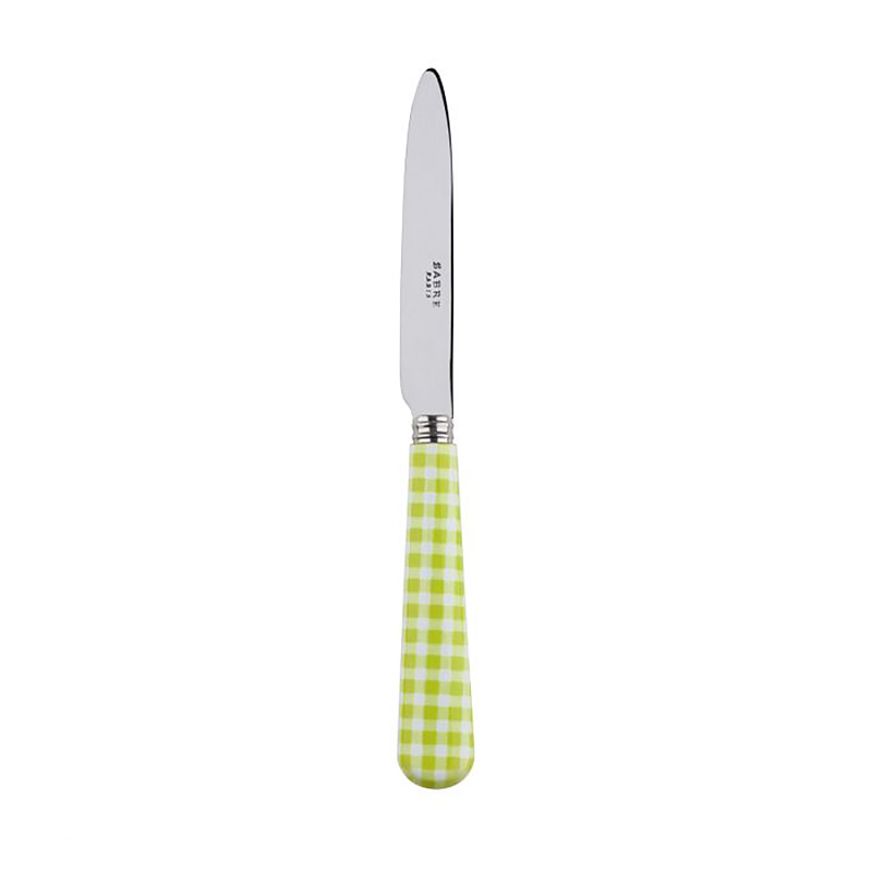 Gingham Lime Dessert Knife