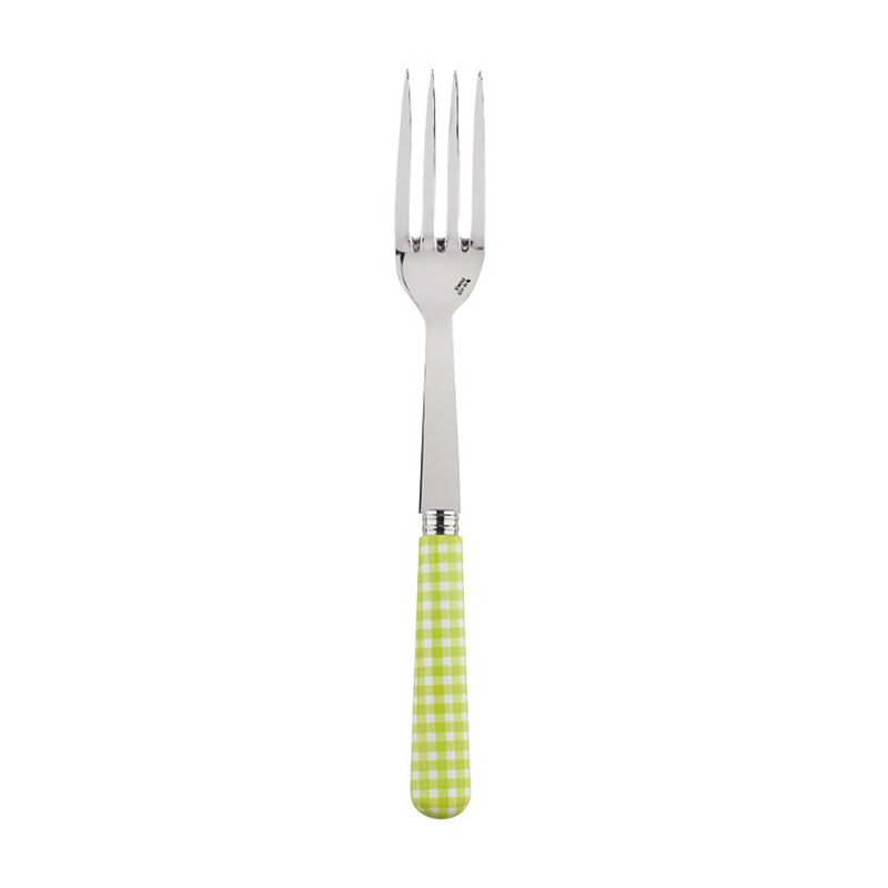 Gingham Lime Serving Fork