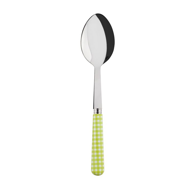 Gingham Lime Serving Spoon