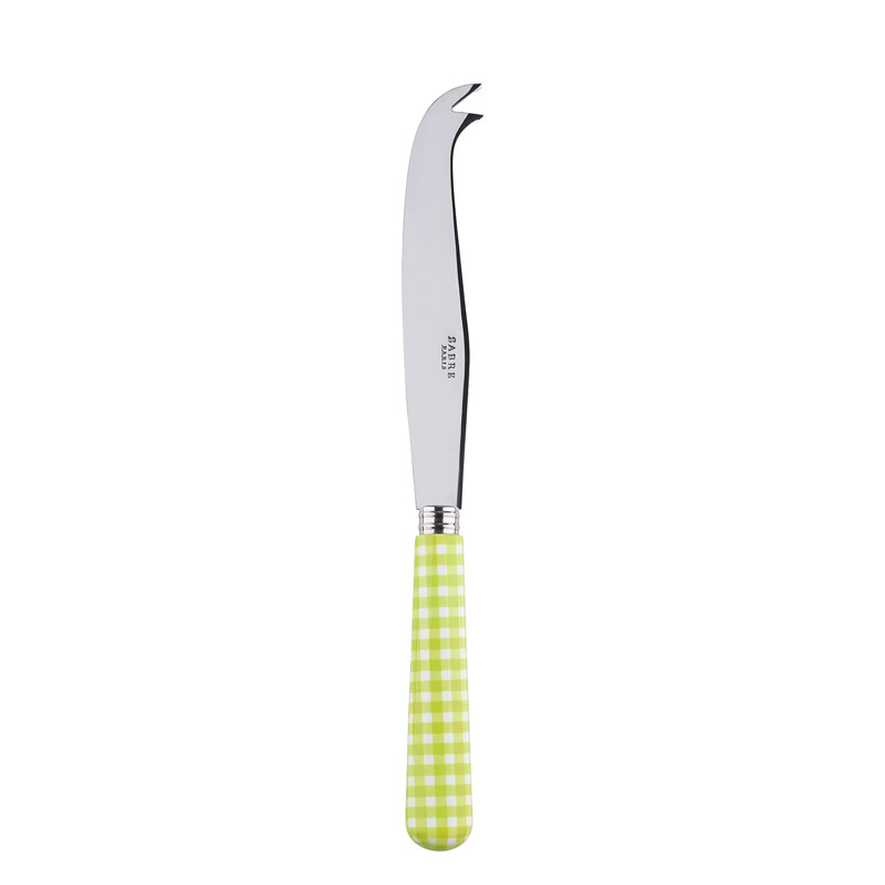 Gingham Lime Cheese Knife, Large