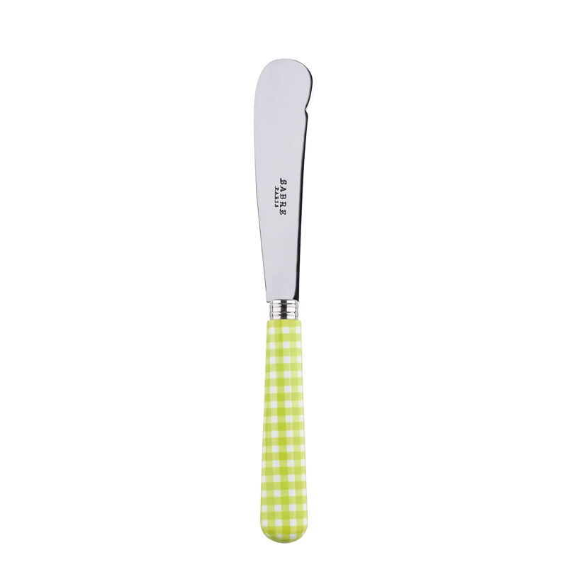 Gingham Lime Butter Knife