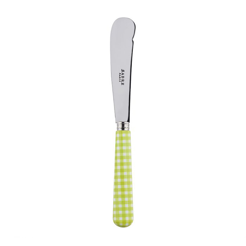 Gingham Lime Butter Spreader